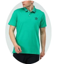 Adidas EF-3965 Erkek Pamuk Cotton Polo Yaka T-Shirt (Yeşil)