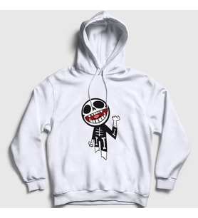 Presmono Unisex Gri Bonesy Gorillaz Kapüşonlu Sweatshirt 54447tt (Beyaz)