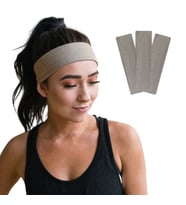 Saç Bandı 3lü Spor Kadın Erkek Saç Bantları Elastik Kaymaz İnce Ter Emici Esnek Genç Saç Bandı Bandana Kadın Makyaj Yüz Yıkama Koşu Dans Fitness Yoga Pilates Bisiklet İçin Saç Bandı Taç Kadın Erkek Pamuk Egzersiz Ter Bandı Kafa Bandı Seti (Sütlü Kahve)
