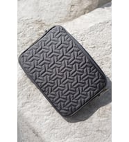 iPad Air Pro & Matepad & Galaxy & Tablet Kılıfı 11" - 12'' İnç Uyumlu Kapitoneli Omuz Askılı (Koyu Gri)