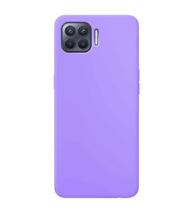 Oppo Reno 4 Lite Kılıf Kamera Korumalı Silikon Rubber Arka Kapak (Lila)