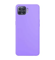 Oppo Reno 4 Lite Kılıf Kamera Korumalı Silikon Rubber Arka Kapak (Lila)