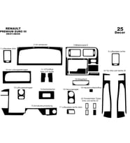 Meriç® Renault Premium Midlum Ön Torpido Kaplama Maun 25 P. 2001-2005 (Piano Black)