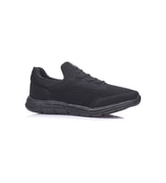 Günlük Erkek Yetişkin Sneaker Büyük Numara 45-50 Spor Ayakkabı Bağcıklı 110 (Siyah)