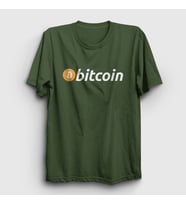 Presmono Unisex Beyaz Btc Bitcoin T-Shirt 263026tt (Haki)