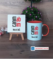 Abiye Hediye Dekoratif Taş, Kupa Bardak Kırmızı Hediye (Model 12)