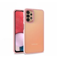 Samsung Galaxy A13 4G Kılıf Case, Kamera Lens Korumalı Elektroplatin Kaplama Sert PC Koruyucu Colourful Platinum Serisi (Rose)