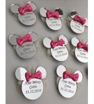 Kişiye Özel Pleksi Bebek Magnet Hatıra (Altın)