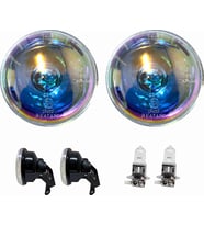 Sis Farı Seti Üniversal 90mm  2 Adet + H3 Ampül (Çok Renkli)