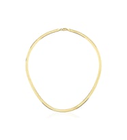 14 Ayar Altın İtalyan Ezme Kolye Zincir 4,30 mm (Sarı)