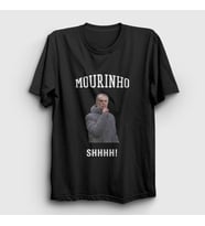 Presmono Unisex Beyaz SHHHH Jose Mourinho T-Shirt 429630tt (Siyah)