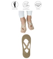 1 Adet Bayan Kaydırmaz Tabanlı Yoga Pilates Fitness Dans ve Spor Çorabı (Bej)