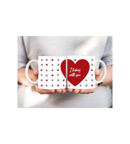Kalp ve Mottolu Tam Boy 3 Boyutlu Tasarım Seramik Kupa Mug - Hediyelik Kupa (03)