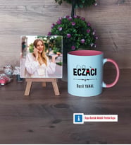 Eczacı Fotoğraflı Dekoratif Taş, Kupa Bardak Beyaz Hediye (Model 6)