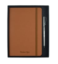 Kişiye Özel Defter Kalem Set Kutulu Hediyelik (Kamel)