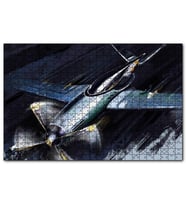 Cakapuzzle Tek Motorlu Uçak İllüstrasyon  Puzzle Yapboz MDF (Ahşap) (1000 Parça)