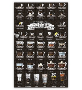 Cakapuzzle Kahve Çeşitleri Puzzle Yapboz MDF (Ahşap) (500 Parça)