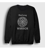 Presmono Unisex Beyaz Warrior Heilung Sweatshirt 415079tt (Siyah)