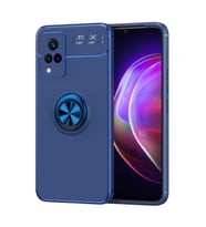 Vivo V21 Kılıf Yüzüklü Magnetli Ravel Case (Mavi)