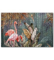 Cakapuzzle Doğadaki Çift Filamingo Görseli  Puzzle Yapboz MDF (Ahşap) (255 Parça)