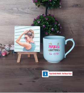 Anaokulu Öğretmeni Fotoğraflı Dekoratif Taş, Kupa Bardak Beyaz Hediye Öğretmenler Günü Hediyesi (Model 5)