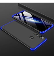 Huawei Y9 Prime 2019 Kılıf Zore Ays Full Koruma Kılıf (Siyah-Mavi)