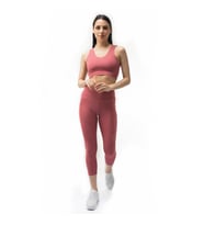 Spocket Kadın Siyah Cepli Yüksek Bel Toparlayıcı, Yoga Tayt 21" (Gül Kurusu)