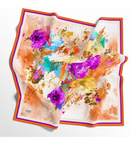 90 X 90  İpek Vual Yazlık İnce Eşarp-030010 (Somon)
