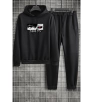 Unisex Ken Kaneki Baskılı Eşofman Takımı (Siyah)