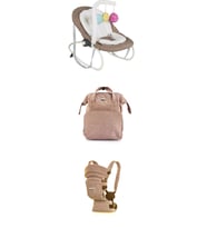 Tommybaby premium 3'lü set-Ana Kucağı-Çanta-Kanguru (Kahverengi)