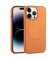 Apple iPhone 14 Pro Kılıf Suni Deri Magsafe Özellikli Derix Kılıf (Taba)