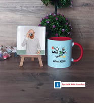 Mali İşler Müdürü Fotoğraflı Dekoratif Taş, Kupa Bardak Beyaz Hediye (Model 2)