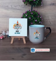 Bilgisayar Öğretmeni Dekoratif Taş, Kupa Bardak Kırmızı Hediye Öğretmenler Günü Hediyesi (Model 9)