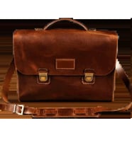 Deri Messenger Bag - Evrak Çantası Siyah (Koyu Kahverengi )