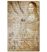 Cakapuzzle Leonardo Da Vinci Çizimleri ve Mona Lisa Puzzle Yapboz MDF (Ahşap) (500 Parça)