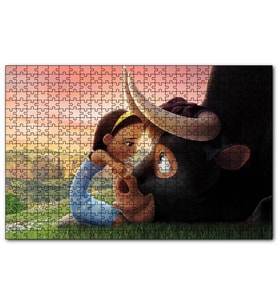 Cakapuzzle Boğa Ferdinand ve Kız  Puzzle Yapboz MDF (Ahşap) (500 Parça)