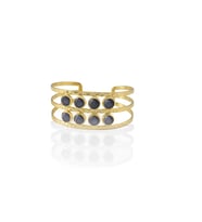 Kadir Jewellery 22 Ayar Altın Kaplama El İşçiliği Zirkon Taşlı Kadın Kaburga Bilezik (Mor)