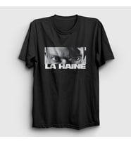 Presmono Unisex Beyaz Vinz Eyes Film La Haine T-Shirt 500058tt (Siyah)