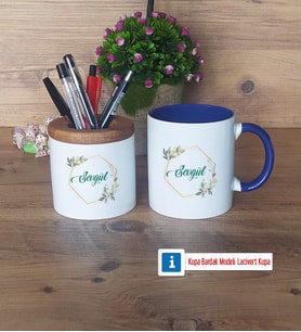 İsme Özel Doğum Günü Hediyesi Kalemlik, Kupa Bardak T Kişiye Özel Hediye (Model 6)