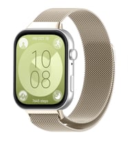 Huawei Watch Fit 3 Uyumlu Paslanmaz Hasır Örgü Metal Milano Kordon Strap (Günışığı)