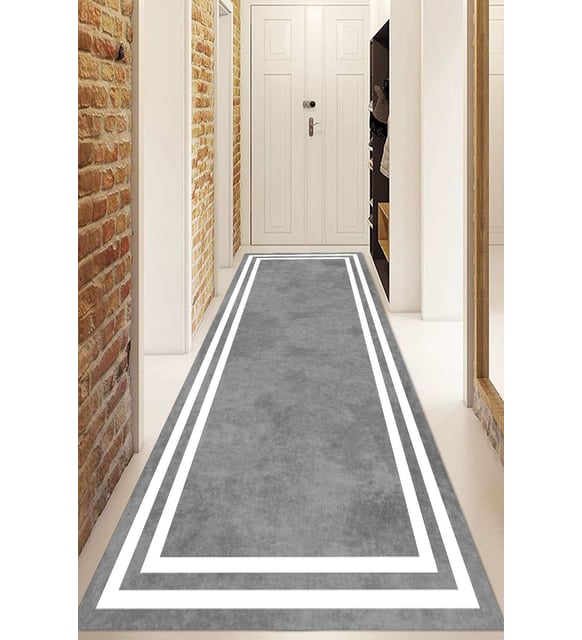 Dijital Baskılı Kaymaz Taban Yıkanabilir Modern Yolluk Ve Koridor Halısı NDU-HT-527 (Çok Renkli)