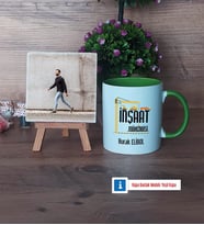 İnşaat Mühendisi Fotoğraflı Dekoratif Taş, Kupa Bardak Beyaz Hediye (Model 14)