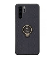 İFACE Huawei P30 Pro 6.47 inc Yüzüklü Silikon Telefon Kılıfı (Siyah-Sarı)