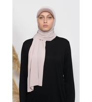 Pratik Şapkalı Likra Şal (Krem)