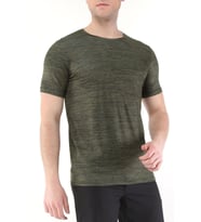 Ghassy Co. Erkek Nem Emici Aktif Gym Fitness Koşu Performans Outdoor Tshirt (Haki)