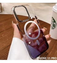 İphone 15 Pro Pixel Sert Magsafe Uyumlu Telefon Kılıfı (Siyah)
