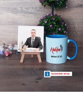 Hakim Fotoğraflı Dekoratif Taş, Kupa Bardak Beyaz Hediye (Model 4)