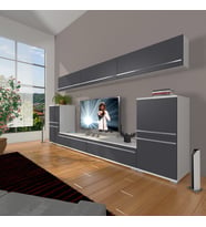Decoraktiv Eko 9 Mdf Std Tv Ünitesi Tv Sehpası (Beyaz - Antrasit)
