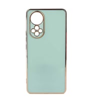 Huawei Nova 9 Kılıf Zore Bark Kenarları Altın Renk Kılıf (Açık Yeşil)