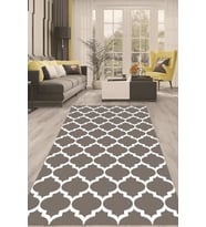 Dijital Kaymaz Taban Yıkanabilir Modern Renkli Salon Halısı Mutfak Halısı Yolluk ND-HT-1280 (Gri)